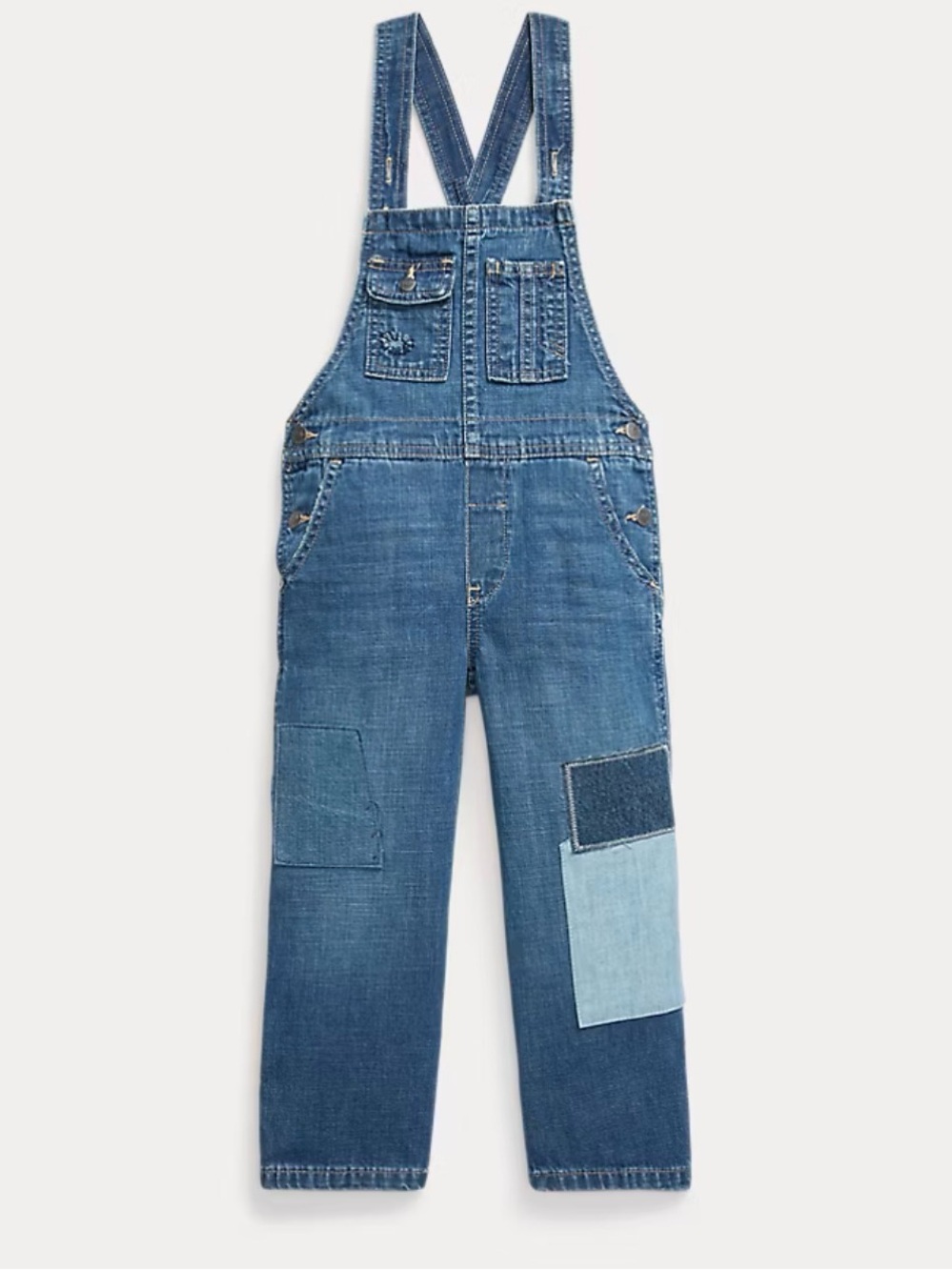 Polo Ralph Lauren NWT Patchwork Denim Overalls Children’s
